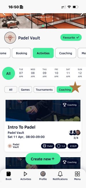 Browse by date or activity type